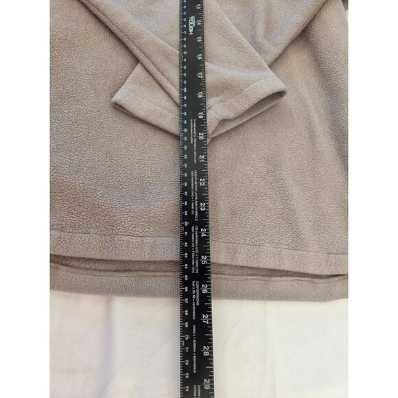 Vintage Nordstrom Fleece Quarter Zip Pullover Sweater SZ M Made In USA Tan - Picture 7 of 7